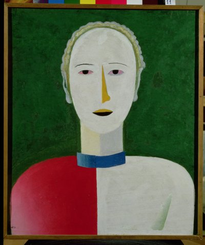 Kvinnoporträtt, 1928-32 av Kazimir Severinovich Malevich
