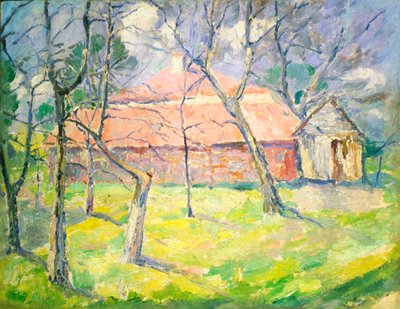 Landskap nära Kiev, 1930. av Kazimir Severinovich Malevich