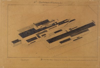 Moderna byggnader, 1923-1924 av Kazimir Severinovich Malevich