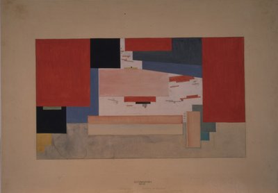 Suprematism. Skiss till en teatergardin av Kazimir Severinovich Malevich