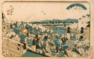 Uppklarnande väder vid Nihonbashi-bron av Keisai Eisen
