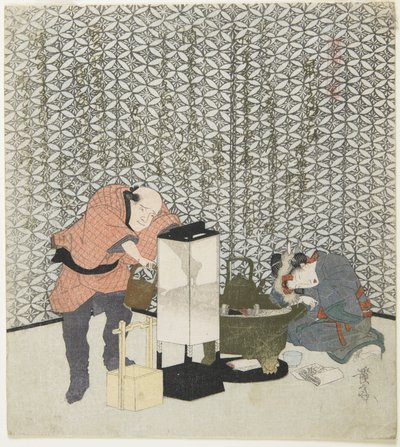 Glada råttor, 1828 av Keisai Eisen