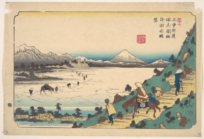 Suwasjön från Shiojiri-passet av Keisai Eisen