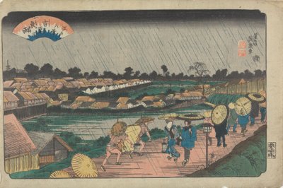 Nattregn i Yoshiwara av Keisai Eisen