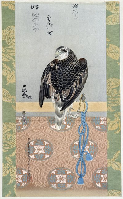 Falcon - sidenmålning av Itaya Keishiu av Keishu Hiromasa Itaya