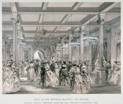 Mottagning för sultanen av Turkiet, Guildhall, City of London, 1867 av Kell Brothers