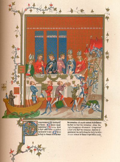 Mellanspel under måltiden, 1300-talet, 1849. av Kellerhoven