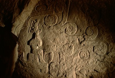 Olmek; antika kulturer; Amerika; Chalcatzingo; Mexiko av Kenneth Garrett