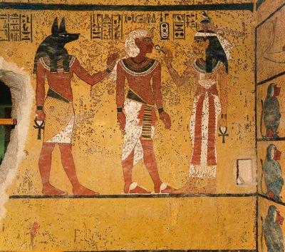Väggmålning i kung Tutankhamuns grav; ; Egypten; Nya riket; Tutankhamun; Valley..., 2003 (foto) av Kenneth Garrett