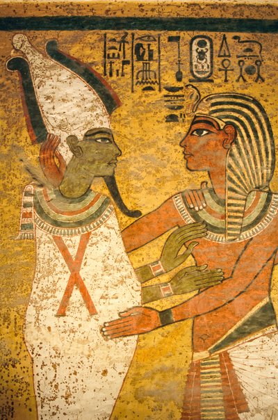 Väggmålning i kung Tutankhamuns grav; Egypten; Nya riket; Tutankhamun; Valley o..., 2003 (foto) av Kenneth Garrett