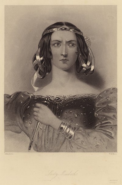 Shakespeare: Macbeth, Lady Macbeth, akt 2, scen 2 (gravyr) av Kenny Meadows
