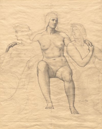 Allegoriska kvinnofigurer av Kenyon Cox