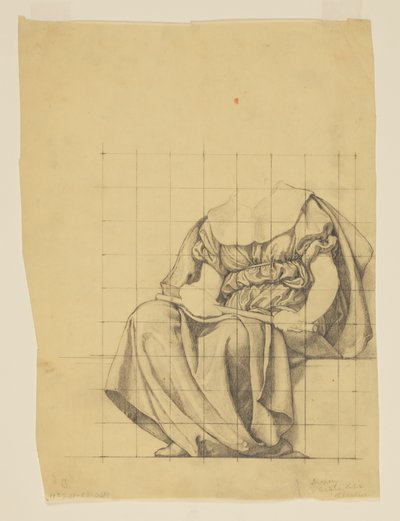 Draperistudie för "The Active Life," Lunette i administrationsbyggnaden, Oberlin College, Oberlin, OH av Kenyon Cox