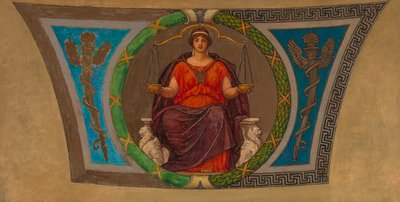 Skiss till mosaik, Wisconsin State Capital, "Justice" av Kenyon Cox