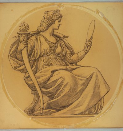 Studera för "Prudence," Lunette i Hudson County Courthouse, Jersey City, NJ av Kenyon Cox