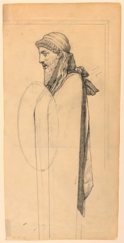 Studie för "The Education of Cupid" av Kenyon Cox