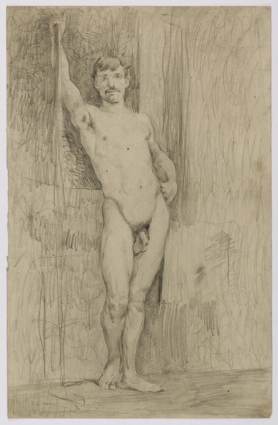 Utan titel (studie av stående manlig nakenbild) av Kenyon Cox