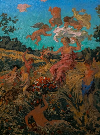 Diptyken Bacchus triumf (Pastoral Festival). av Ker Xavier Roussel