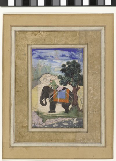Elefant och ryttare Elefant med ryttare av Keshavdas (possibly)