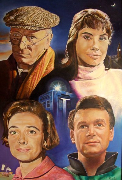 The Mythmaking Four (Dr Who), 2003 (målning) av Kevin Parrish