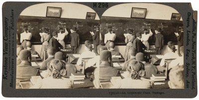"En aritmetisk klass, Tuskegee, Alabama",ca. 1900 (foto) av Keystone View Company