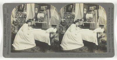 Den tomma spjälsängen. Vi är närmare den andra stranden sedan barnet dog, 1899. av Keystone View Company