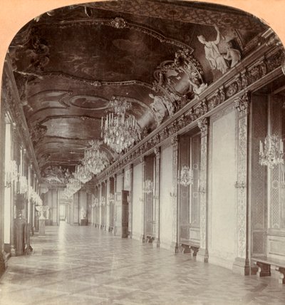 Stora festsalen, Kungliga slottet, Stockholm, Sverige, 1901. av Keystone View Company