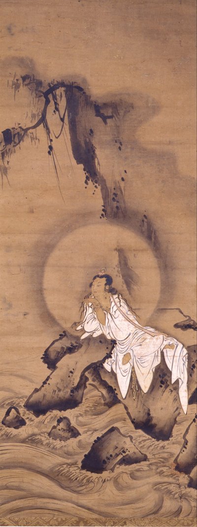 Kannon (Avalokitesvara) i vita dräkter av Kichizan Mincho