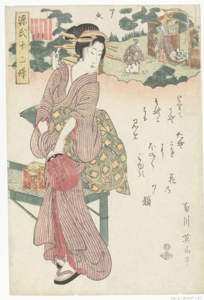Yugao Tolv kapitel av Genji-berättelsen (serietitel) Genji junijo (serietitel på objekt) av Kikugawa Eizan