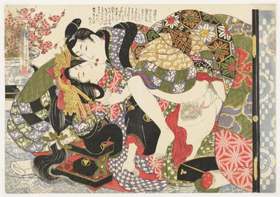 Kurtisan från Yoshiwara, ur Urval från brokadkvarteret (E-awase kingaishō) av Kikukawa Eizan