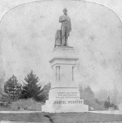 Staty av Daniel Webster, Central Park, New York, USA, sent 1800- eller tidigt 1900-tal.. av Kilburn Brothers