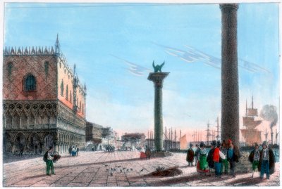 Markusplatsen, Venedig, Italien, 1800-talet. av Kirchmayr