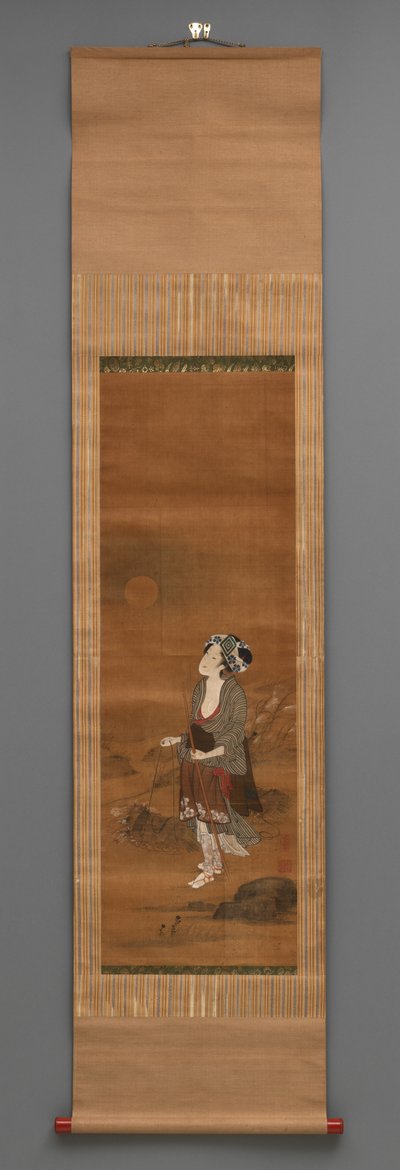 Stående figur, ca 1790-1850 (akvarell på siden) av Kitagawa Fujimaro