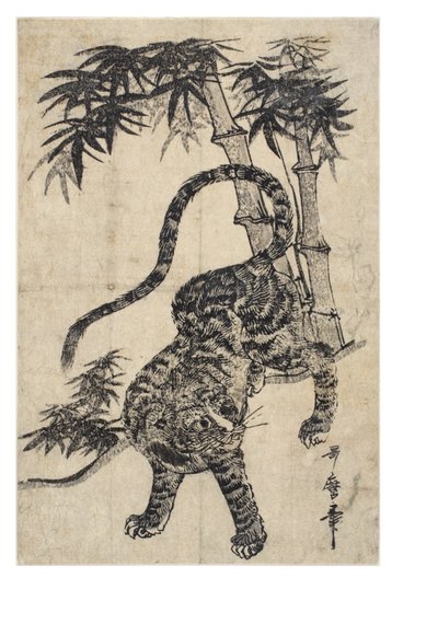 Tiger av Kitagawa II Utamaro