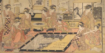 En votivbild som ska doneras till Kannon i Asakusa..., ca. 1800. av Kitagawa Kikumaro