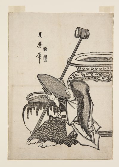 Shoujyou (trätryck i färg) av Kitagawa Tsukimaro