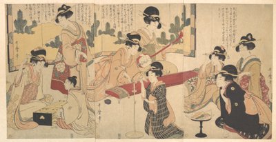 En glad kvällsfest av Kitagawa Utamaro