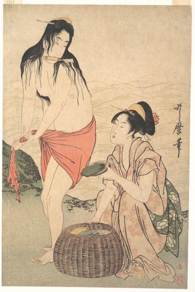 Abalonedykare av Kitagawa Utamaro