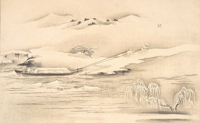 Ehon Ginsekais bok The World in Silver, sent 1700-tidigt 1800-tal. av Kitagawa Utamaro