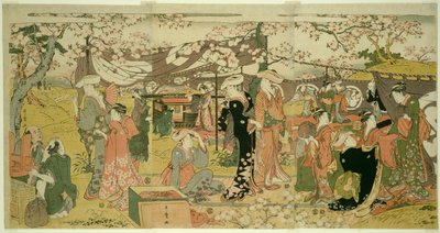 Kontrollera ry B grov versionsuppdrag (Oka no Utage) av Kitagawa Utamaro