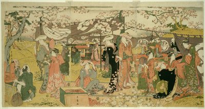 Körsbärsblommans bankett (Oka no utage) av Kitagawa Utamaro