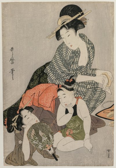 Rengöringskammar, c. sent 1790-tal. av Kitagawa Utamaro