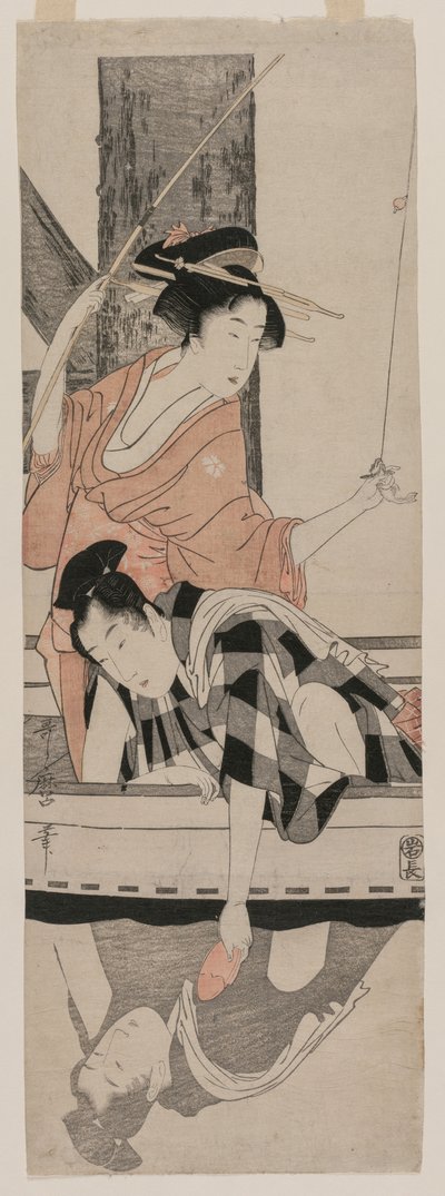 Par i en båt, ca. 1799. av Kitagawa Utamaro