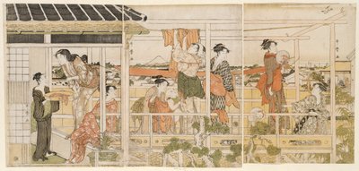 Torka kläder (Monohoshi) av Kitagawa Utamaro