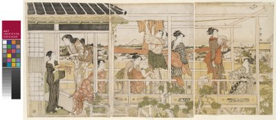 Torka kläder av Kitagawa Utamaro