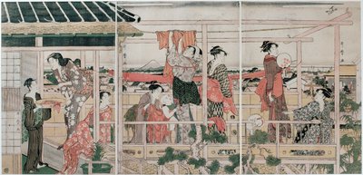 Torka kläder, c. 1790 av Kitagawa Utamaro