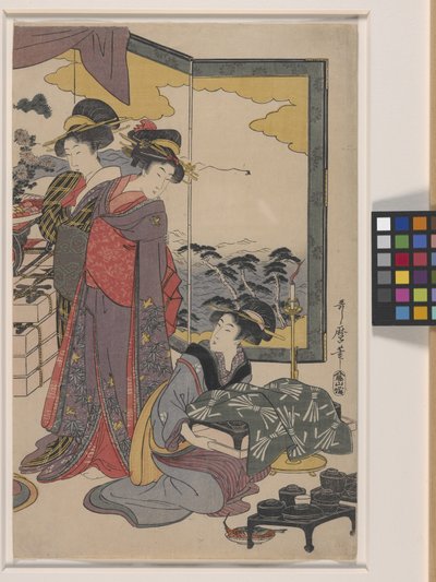 Ebisu Festival (trätryck i färg) av Kitagawa Utamaro