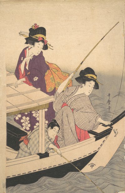 Fiske, sent 1700-tal. av Kitagawa Utamaro