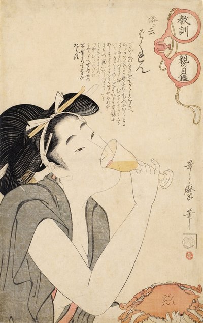 Från serien A Parents Moralizing Spectacles, 1802 av Kitagawa Utamaro