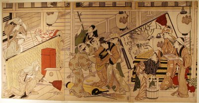 Städning inför det nya året av Kitagawa Utamaro